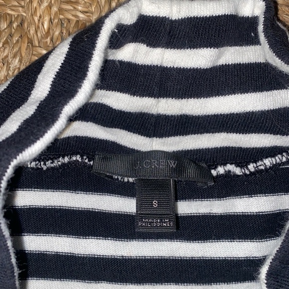 J Crew 3/4 Length Sleeve Black and White Stripe Pullover. Sz Small - Picture 2 of 4